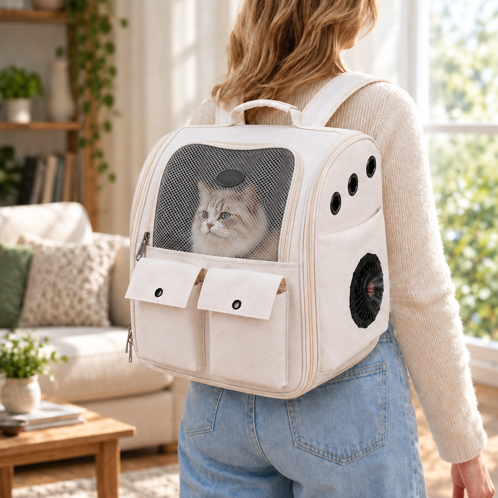 Tailwise Dual-Fan Cat Carrier Backpack