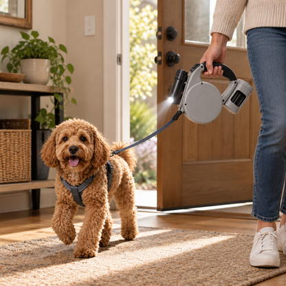 Tailwise 3-in-1 Retractable Dog Leash with Flashlight