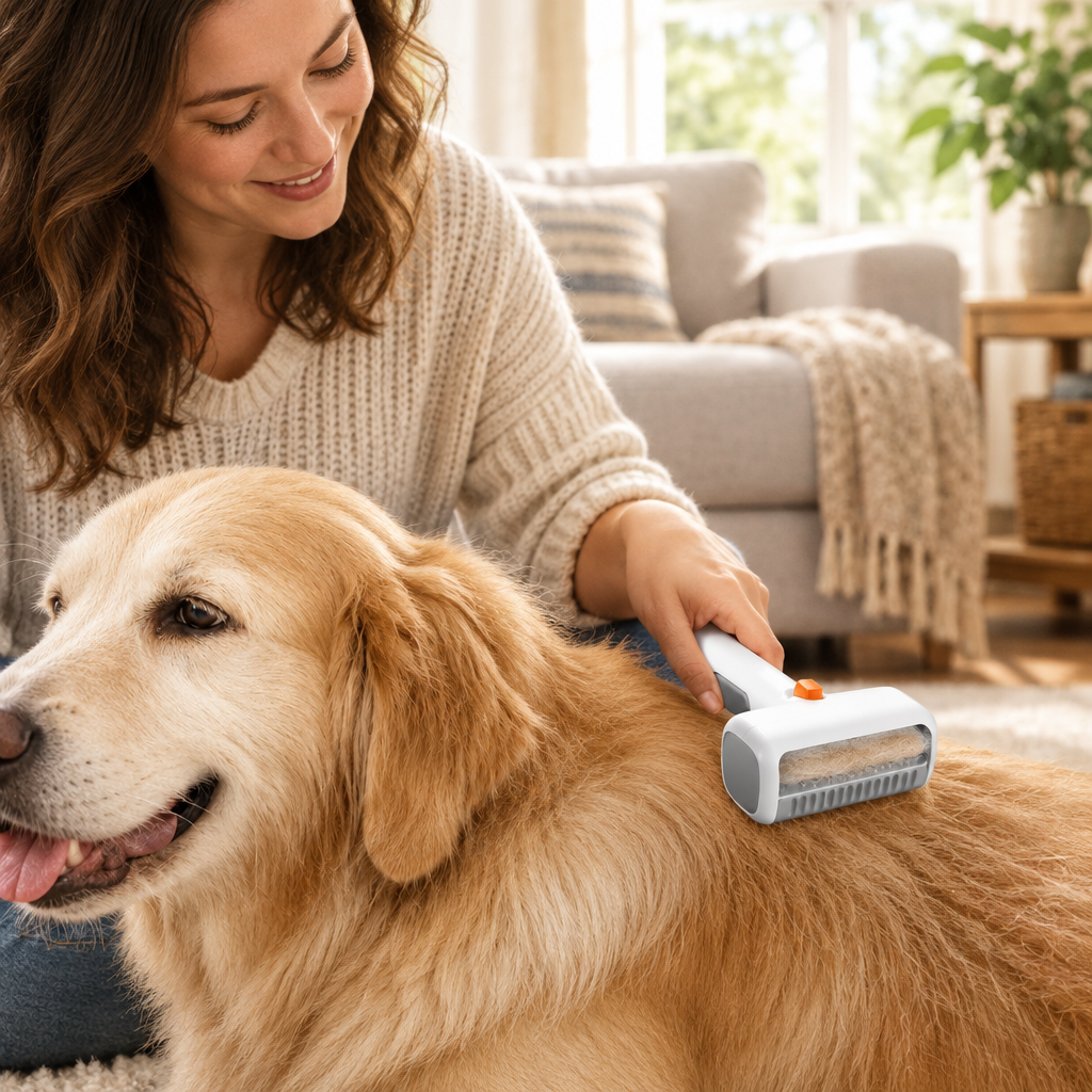 Tailwise Self-Cleaning Deshedding Brush