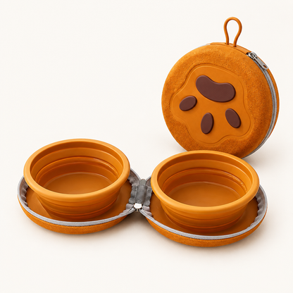 Tailwise 2-in-1 Collapsible Pet Travel Bowl