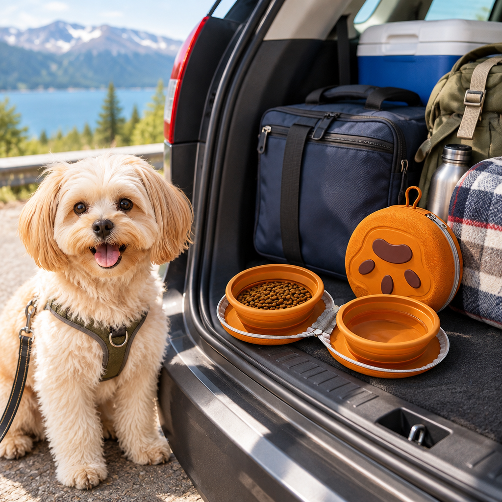 Tailwise 2-in-1 Collapsible Pet Travel Bowl