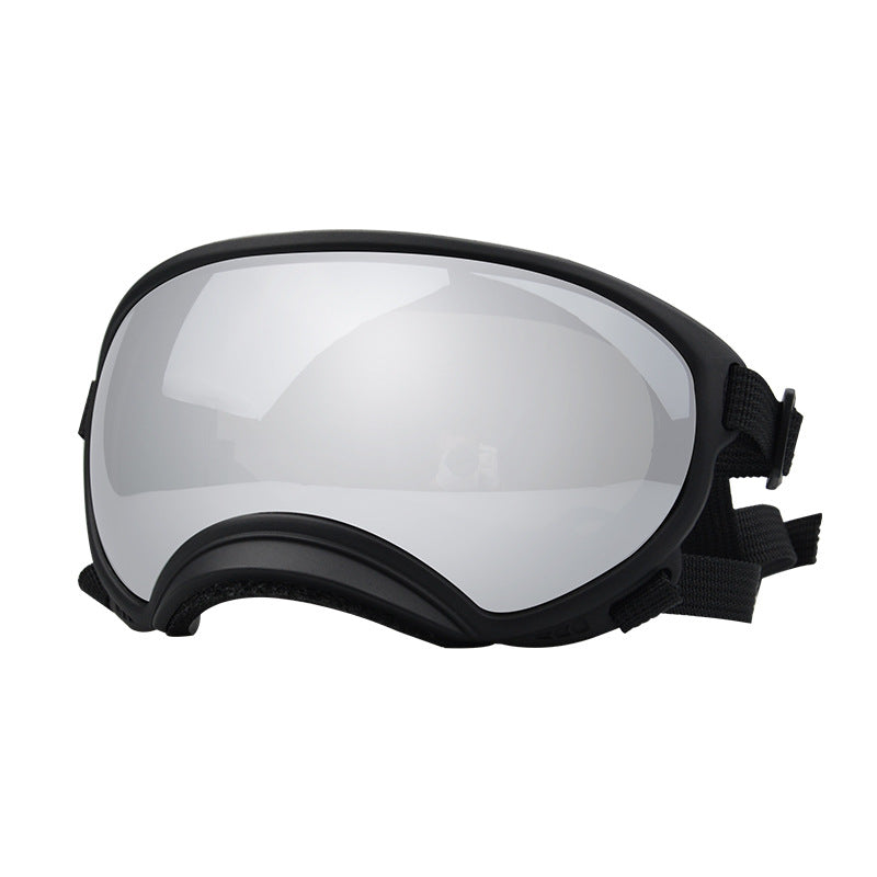 Tailwise Dog Goggles - Black with Silver Mirror Lens